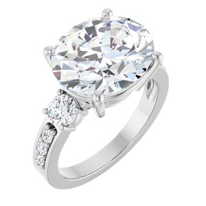 Continuum Sterling Silver 13x11 mm Oval Ring Mounting