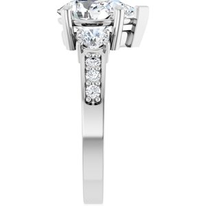 14K White Gold 10x7 mm Pear Ring Mounting – image 7
