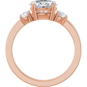 10K Rose Gold 8x6 mm Oval Ring Mounting – image 3