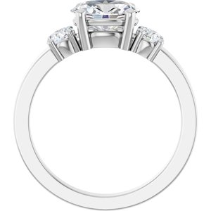 Platinum 8x6 mm Oval Ring Mounting – image 3