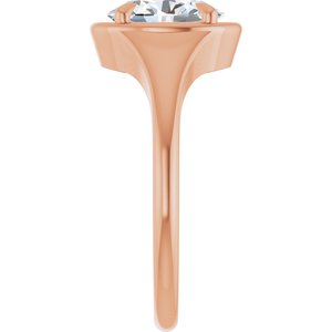 10K Rose Gold 8.5x6.5 mm Oval Ring Mounting – image 7