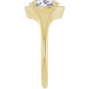14K Yellow Gold 8.5x6.5 mm Oval Ring Mounting – image 7
