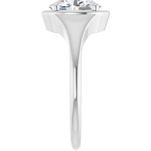 14K White Gold 8.5x6.5 mm Oval Ring Mounting – image 7