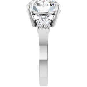 Platinum 13x11 mm Oval Ring Mounting – image 7
