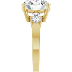 10K Yellow Gold 13x11 mm Oval Ring Mounting – image 7