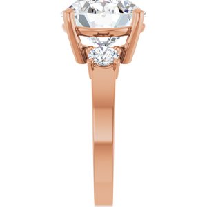 18K Rose Gold 13x11 mm Oval Ring Mounting – image 7