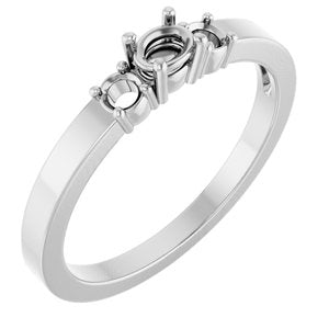 Continuum Sterling Silver 4x3 mm Oval Ring Mounting – image 2