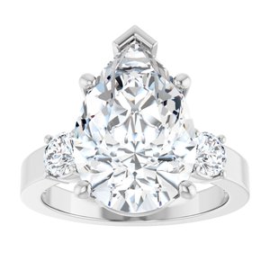 Continuum Sterling Silver 15x10 mm Pear Ring Mounting – image 5