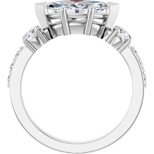 10K White Gold 11x5.5 mm Marquise Ring Mounting – image 3