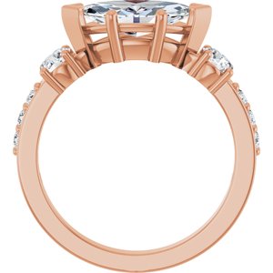 18K Rose Gold 11x5.5 mm Marquise Ring Mounting – image 3