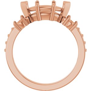 10K Rose Gold 11x5.5 mm Marquise Ring Mounting – image 4