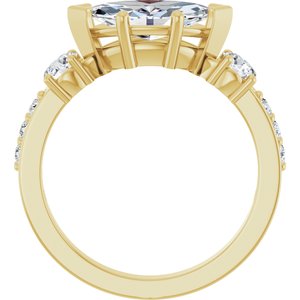 14K Yellow Gold 11x5.5 mm Marquise Ring Mounting – image 3
