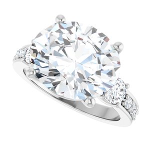 Continuum Sterling Silver 13x11 mm Oval Ring Mounting – image 8