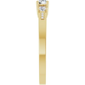10K Yellow Gold 3.4 mm Round Ring Mounting – image 7