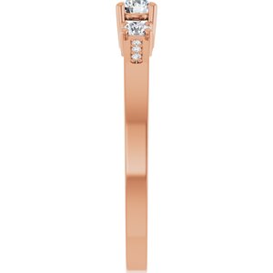 10K Rose Gold 3.4 mm Round Ring Mounting – image 7