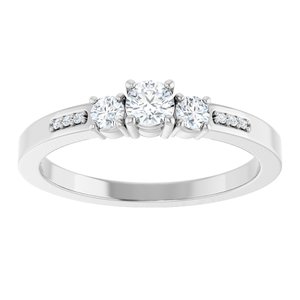 Continuum Sterling Silver 3.4 mm Round Ring Mounting – image 5