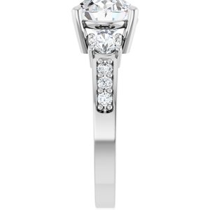 14K White Gold 10x8 mm Oval Ring Mounting – image 7
