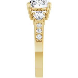 14K Yellow Gold 10x8 mm Oval Ring Mounting – image 7