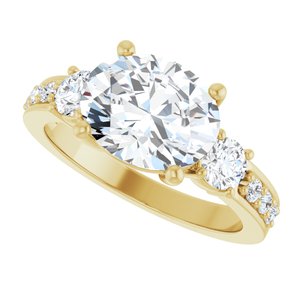 10K Yellow Gold 10x8 mm Oval Ring Mounting – image 8