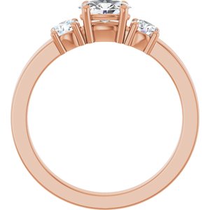10K Rose Gold 6x4 mm Oval Ring Mounting – image 3