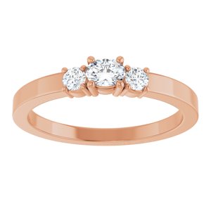 10K Rose Gold 4x3 mm Oval Ring Mounting – image 5