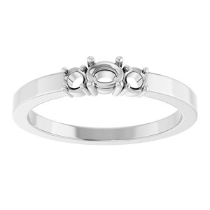 Continuum Sterling Silver 4x3 mm Oval Ring Mounting – image 6