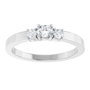 18K White Gold 4x3 mm Oval Ring Mounting – image 5
