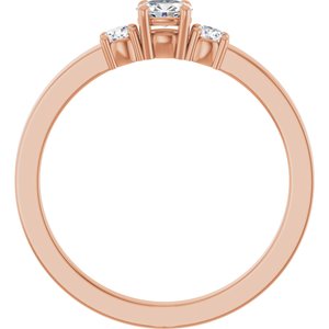 10K Rose Gold 4x3 mm Oval Ring Mounting – image 3