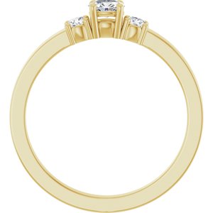 14K Yellow Gold 4x3 mm Oval Ring Mounting – image 3