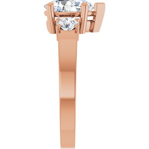 10K Rose Gold 9x5.5 mm Pear Ring Mounting – image 7