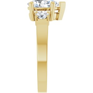 10K Yellow Gold 9x5.5 mm Pear Ring Mounting – image 7