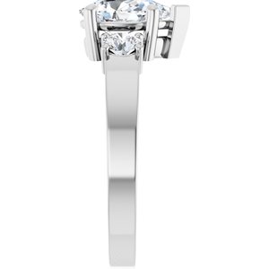 10K White Gold 9x5.5 mm Pear Ring Mounting – image 7