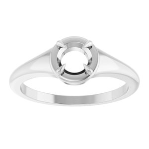 Continuum Sterling Silver 5.2 mm Round Ring Mounting – image 6