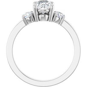 10K White Gold 9x5.5 mm Pear Ring Mounting – image 3