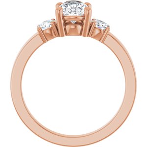 10K Rose Gold 9x5.5 mm Pear Ring Mounting – image 3