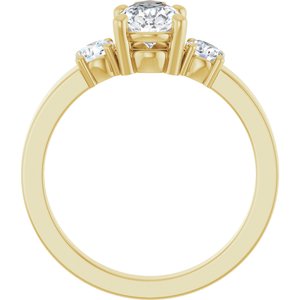 18K Yellow Gold 9x5.5 mm Pear Ring Mounting – image 3