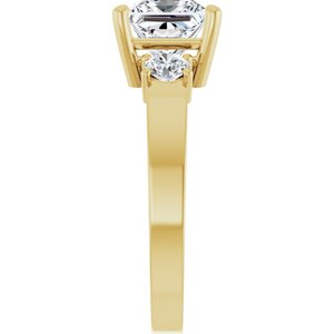 10K Yellow Gold 6.5x6.5 mm Square Ring Mounting – image 7