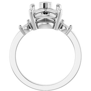 Continuum Sterling Silver 15x10 mm Pear Ring Mounting – image 4