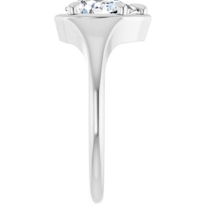 18K White Gold 8.5x5.5 mm Pear Ring Mounting – image 7