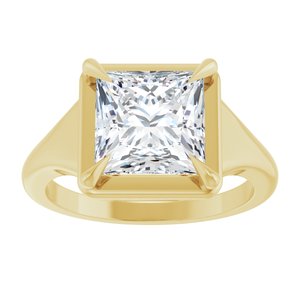 10K Yellow Gold 8x8 mm Square Ring Mounting – image 5