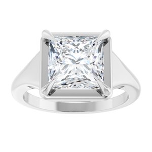 Sterling Silver 8x8 mm Square Ring Mounting – image 5