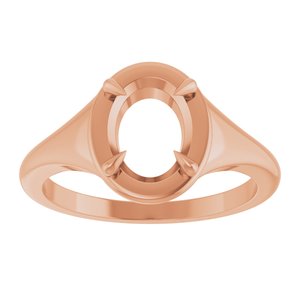 10K Rose Gold 8.5x6.5 mm Oval Ring Mounting – image 6
