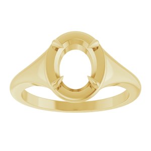 10K Yellow Gold 8.5x6.5 mm Oval Ring Mounting – image 6