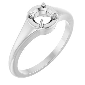 Continuum Sterling Silver 5.2 mm Round Ring Mounting – image 2