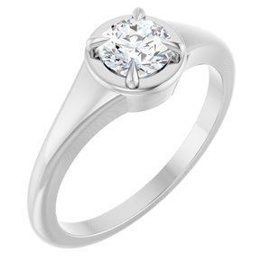 Continuum Sterling Silver 5.2 mm Round Ring Mounting