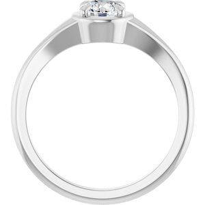 Continuum Sterling Silver 5.2 mm Round Ring Mounting – image 3