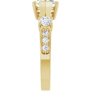10K Yellow Gold 12x6 mm Marquise Ring Mounting – image 7