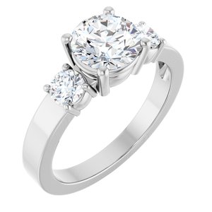 Continuum Sterling Silver 7 mm Round Ring Mounting