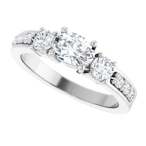 Platinum 6.5x4.5 mm Oval Ring Mounting – image 8