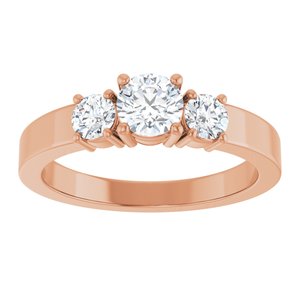 10K Rose Gold 4.8 mm Round Ring Mounting – image 5